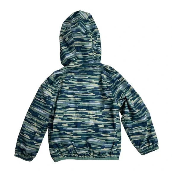 Lands End Kids Coat 2XS 2-3Y Windbreaker Full Zip Blue Green Lightweight Jacket - Picture 4 of 10
